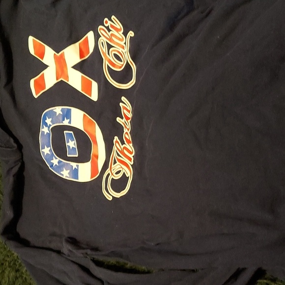 Vintage Greek life long sleeve tee graphic on gildan heavy cotton tag - Picture 2 of 3